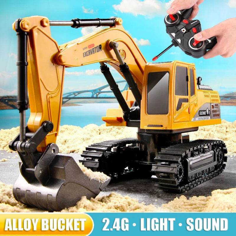 RC Excavator 1:24 Scale β 2.4GHz 6-Channel Remote Control Construction Truck Toy for Kids