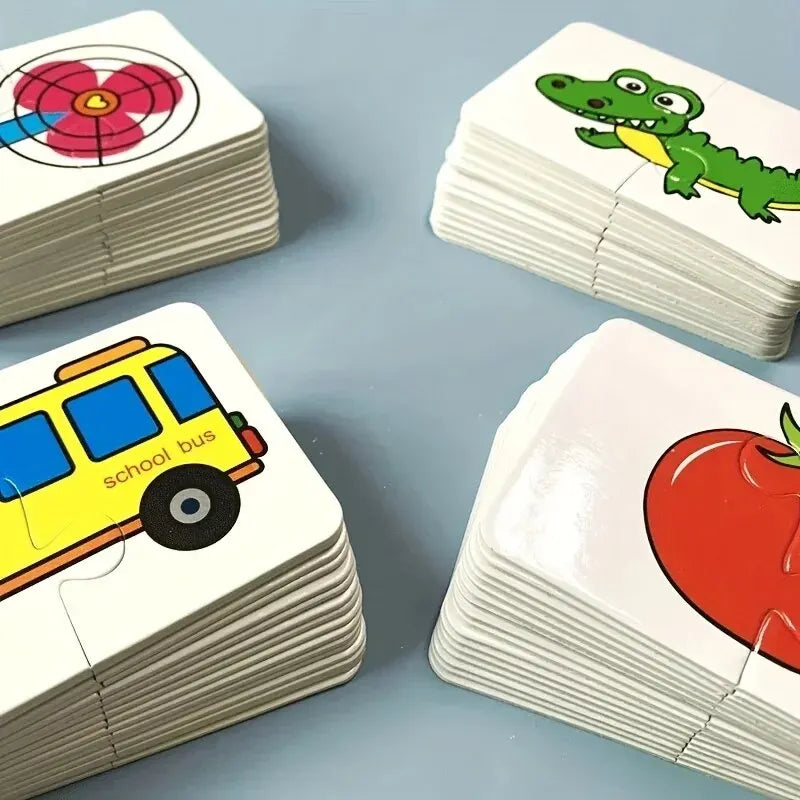 32-Piece Animal Matching Puzzle Cards – Educational Toy for Kids