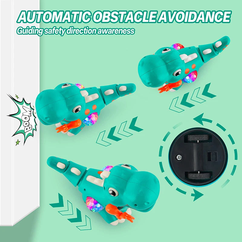 Light-Up Crawling Dinosaur Baby Toy β Musical Montessori Sensory Toy for Tummy Time & Gifts