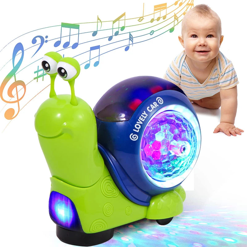 Crawling Crab & Snail Toy β Musical Light-Up Tummy Time Toy for Babies & Toddlers