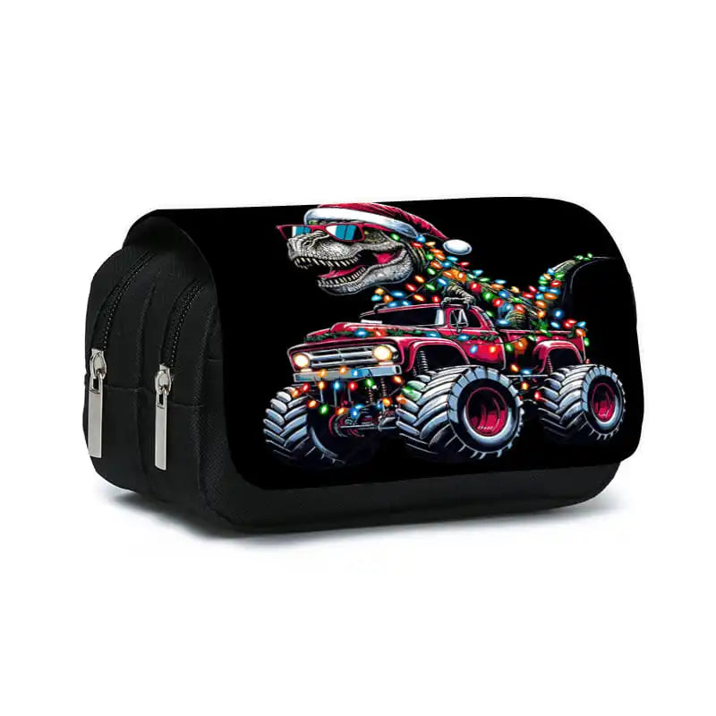 3D Dinosaur Pencil Case β Double-Layer Flip Pen Pouch for Kids