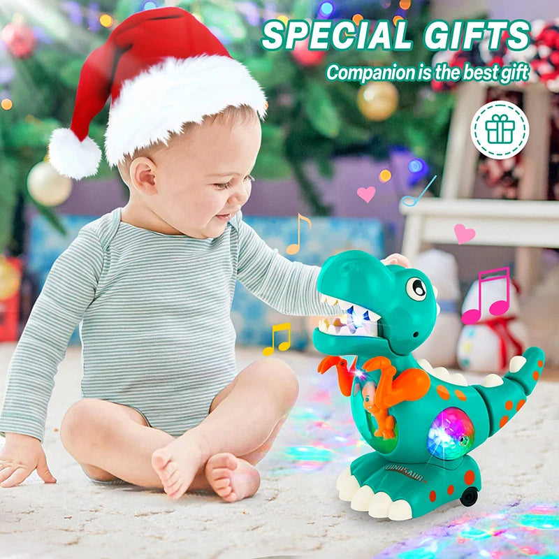 Light-Up Crawling Dinosaur Baby Toy β Musical Montessori Sensory Toy for Tummy Time & Gifts