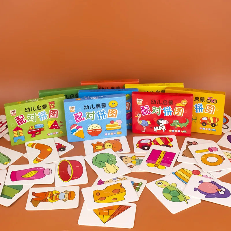 32-Piece Animal Matching Puzzle Cards – Educational Toy for Kids