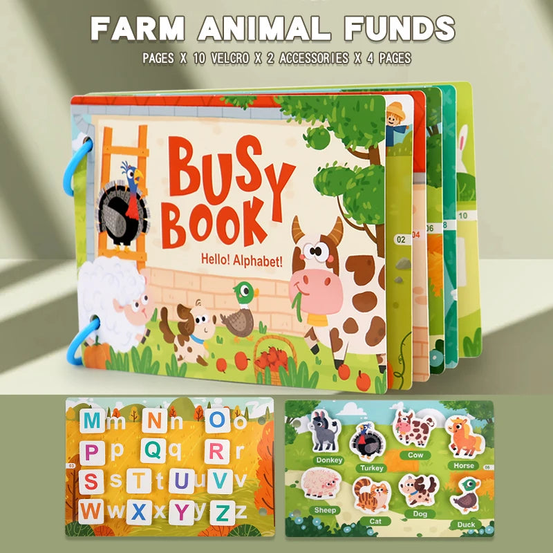 Montessori Reusable Sticker Book – DIY Scene Puzzle Learning Toy for Kids