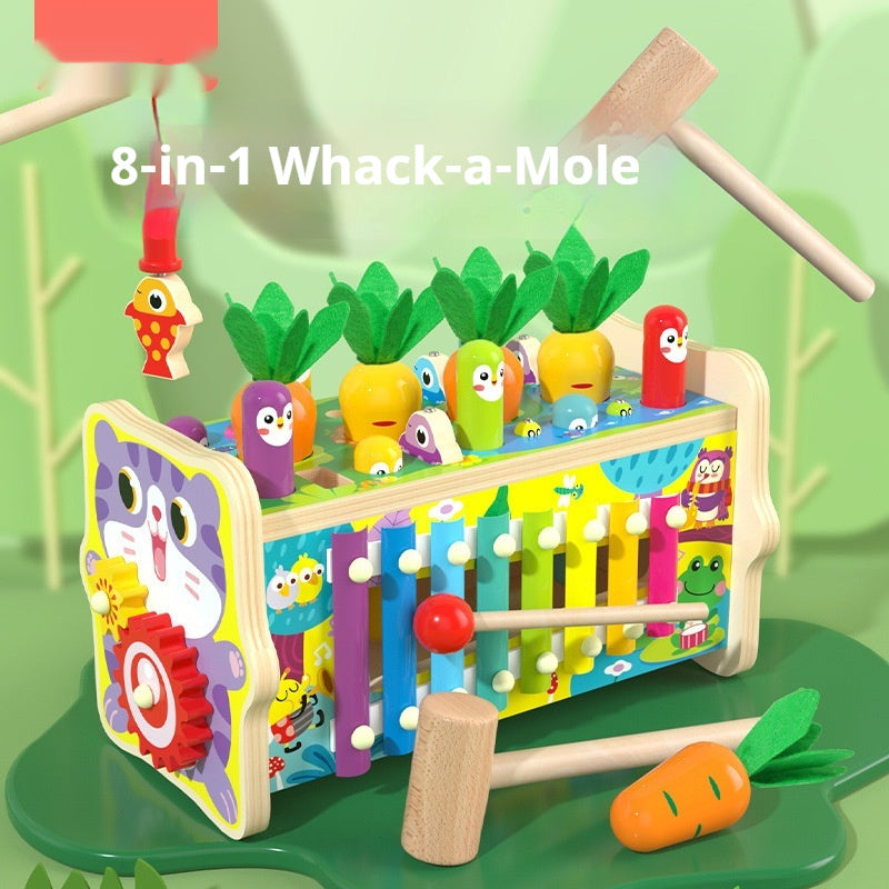 Children’s Wooden Educational Smart Car – Multi-Function Early Learning Building Blocks Toy (4–6Y)