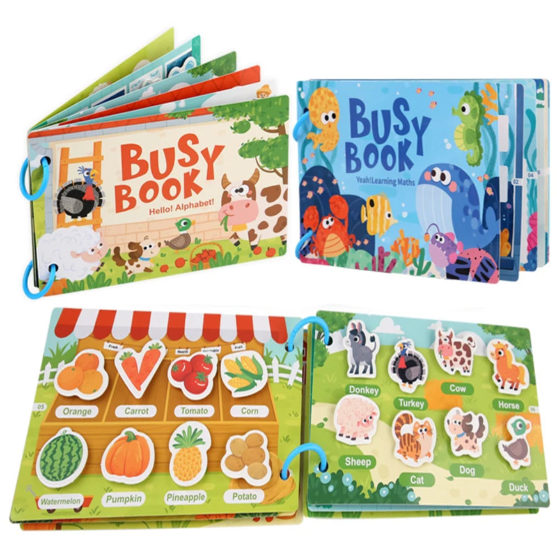 Montessori Quiet Book – DIY Scene Sticker Activity for Toddlers & Kids