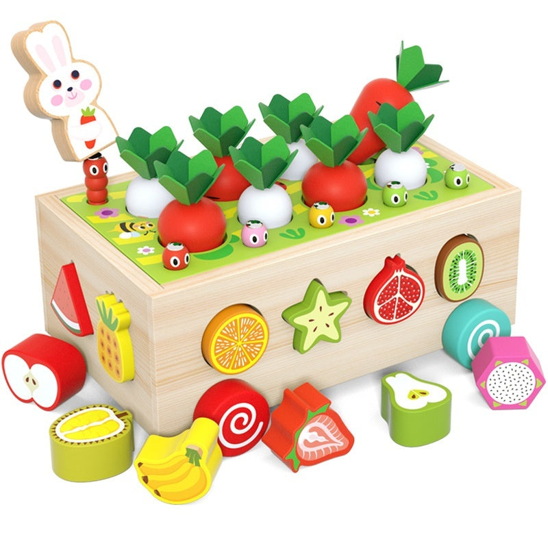 Children’s Wooden Educational Smart Car – Multi-Function Early Learning Building Blocks Toy (4–6Y)