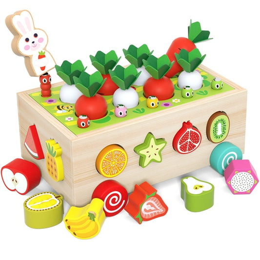 Children’s Wooden Educational Smart Car – Multi-Function Early Learning Building Blocks Toy (4–6Y)