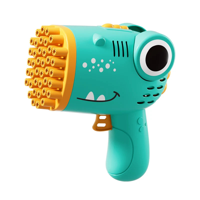 40-Hole Dinosaur Bubble Gun – Multi-Hole Outdoor Bubble Blower Toy