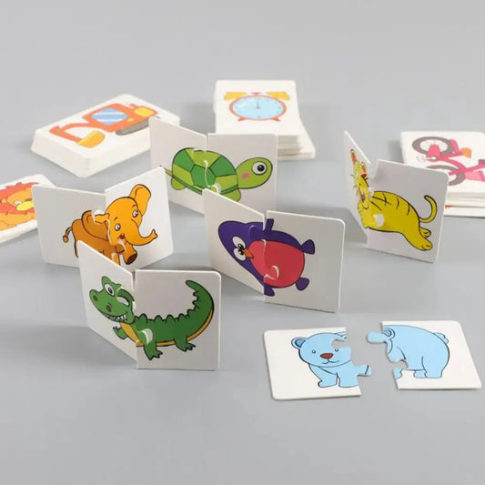 32-Piece Animal Matching Puzzle Cards – Educational Toy for Kids