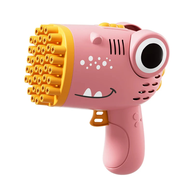 40-Hole Dinosaur Bubble Gun – Multi-Hole Outdoor Bubble Blower Toy