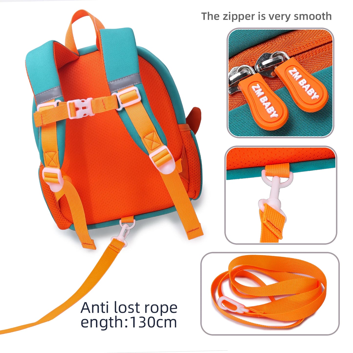 Dinosaur Toddler Backpack – Preschool Neoprene Schoolbag for Boys & Girls