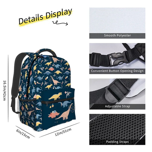 3D Dinosaur Backpack for Kids – Cute Cartoon School Bag for Boys & Girls