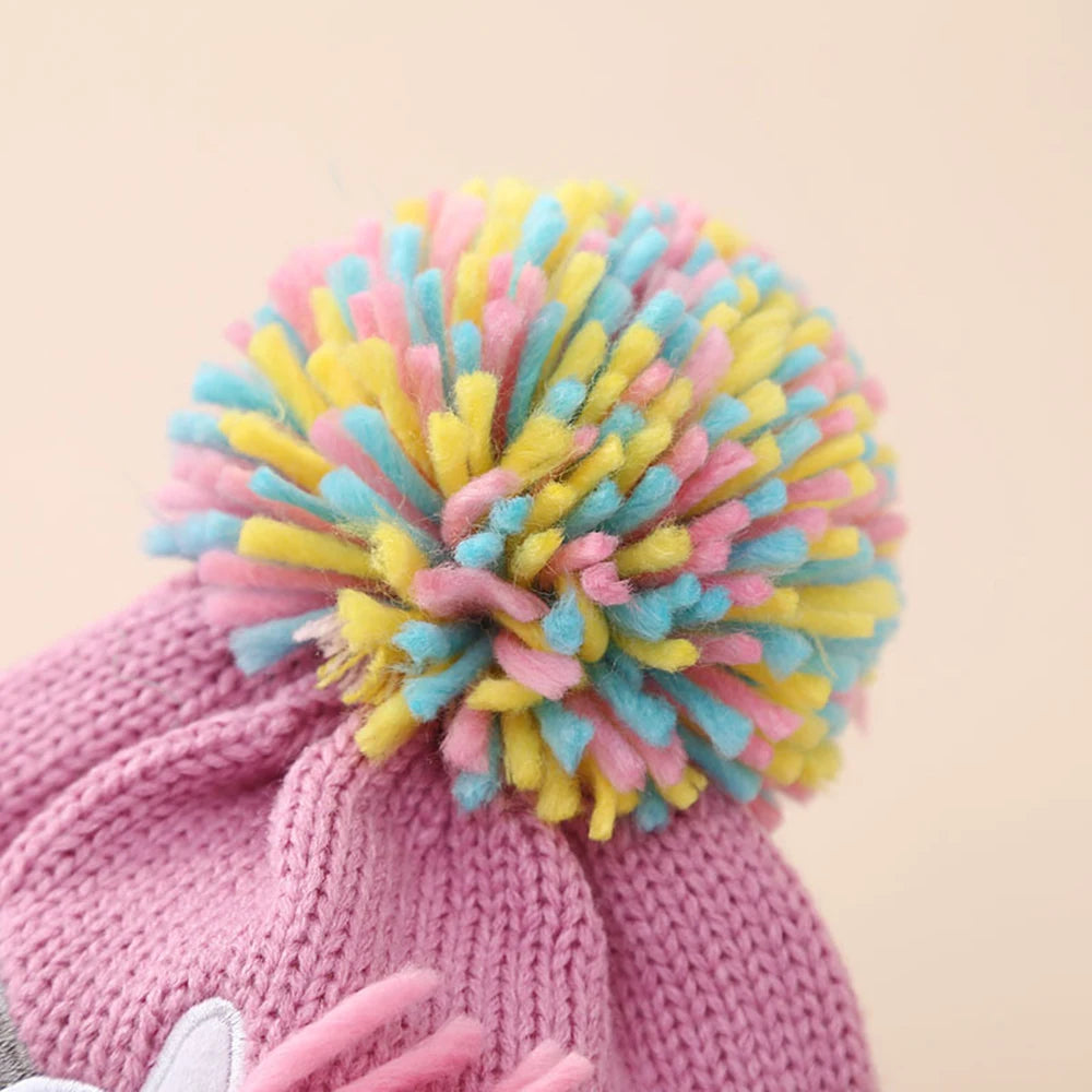Girls Unicorn Winter Hat & Mittens (2–6Y)