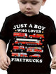 Just a Boy Who Loves Cars T-Shirt – Classic Car Print Summer Boys’ Casual Short Sleeve Top