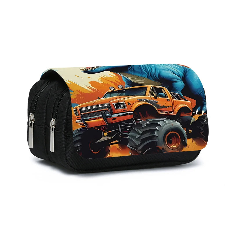 3D Dinosaur Pencil Case – Double-Layer Flip Pen Pouch for Kids