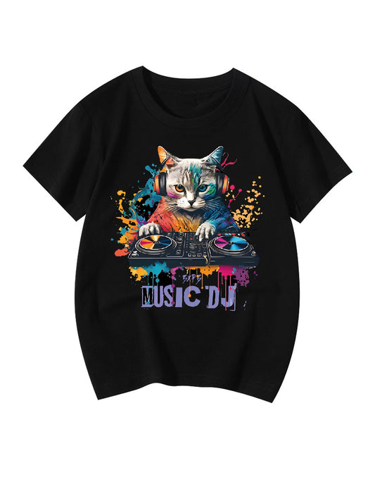 Adorable Whisker Cat Graphic T-Shirt – Ultra Soft & Lightweight Casual Short Sleeve Top