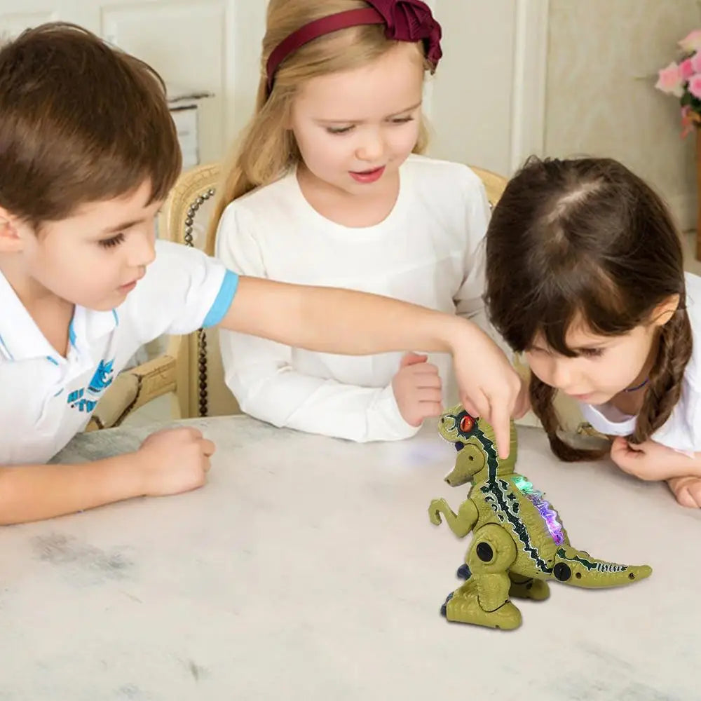 Electric Walking Spray Dinosaur – LED Light & Sound Robot Toy for Kids