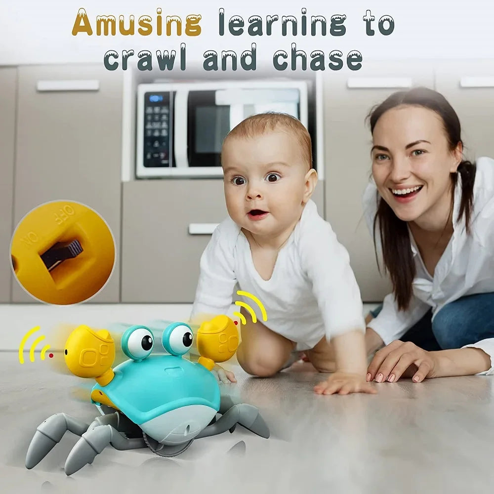 Dancing Crab Toy – Crawling Escape Crab for Babies & Toddlers (USB Rechargeable)