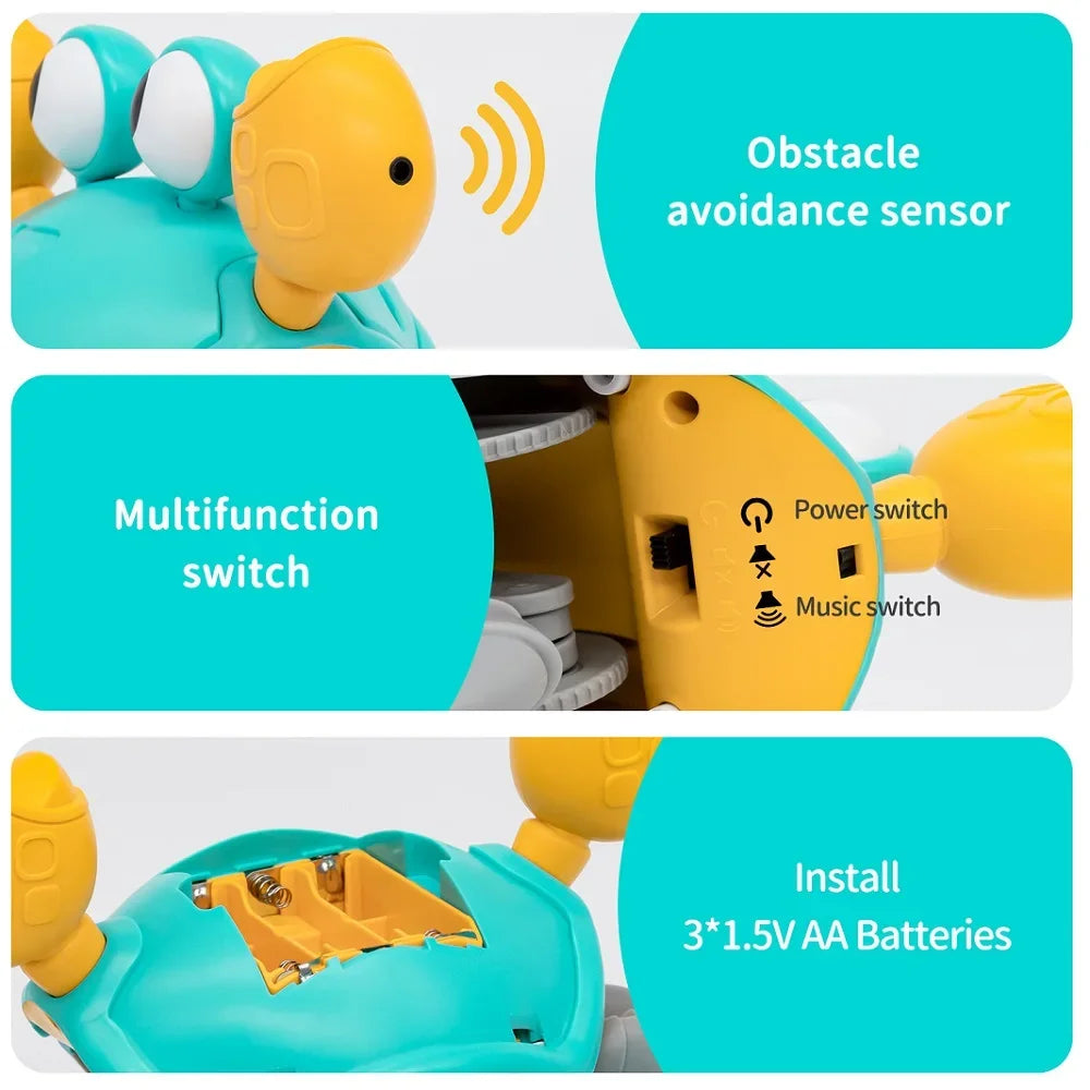 Dancing Crab Toy – Crawling Escape Crab for Babies & Toddlers (USB Rechargeable)