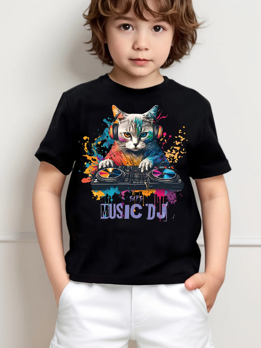 Adorable Whisker Cat Graphic T-Shirt – Ultra Soft & Lightweight Casual Short Sleeve Top