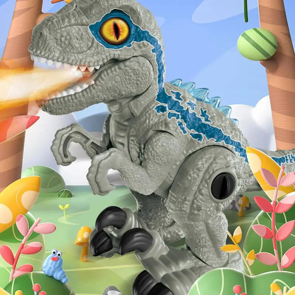 Electric Walking Spray Dinosaur – LED Light & Sound Robot Toy for Kids