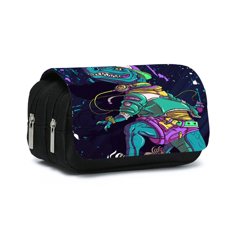 3D Dinosaur Pencil Case – Double-Layer Flip Pen Pouch for Kids