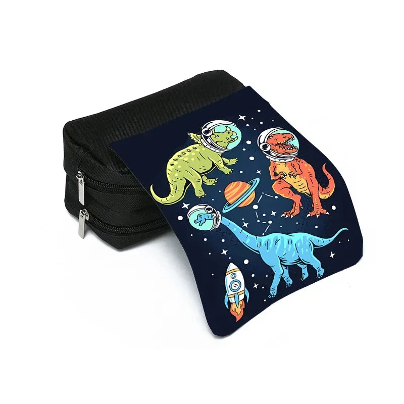 3D Dinosaur Pencil Case – Double-Layer Flip Pen Pouch for Kids