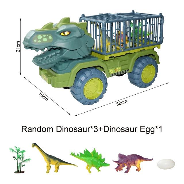 Dinosaur Construction Vehicle Toy Set – Excavator, Dump Truck & Engineering Car Toys for Kids