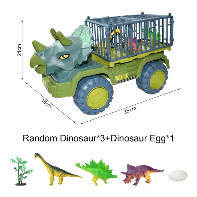 Dinosaur Construction Vehicle Toy Set – Excavator, Dump Truck & Engineering Car Toys for Kids