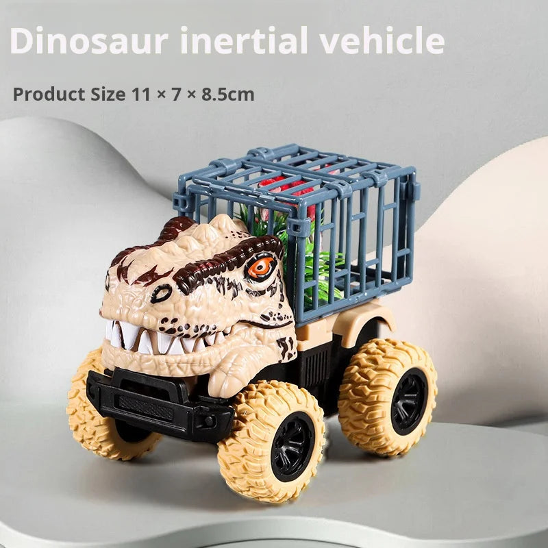 Pull Back Dinosaur Transport Truck with Dino Figures – Monster Truck Toy Set for Boys & Toddlers