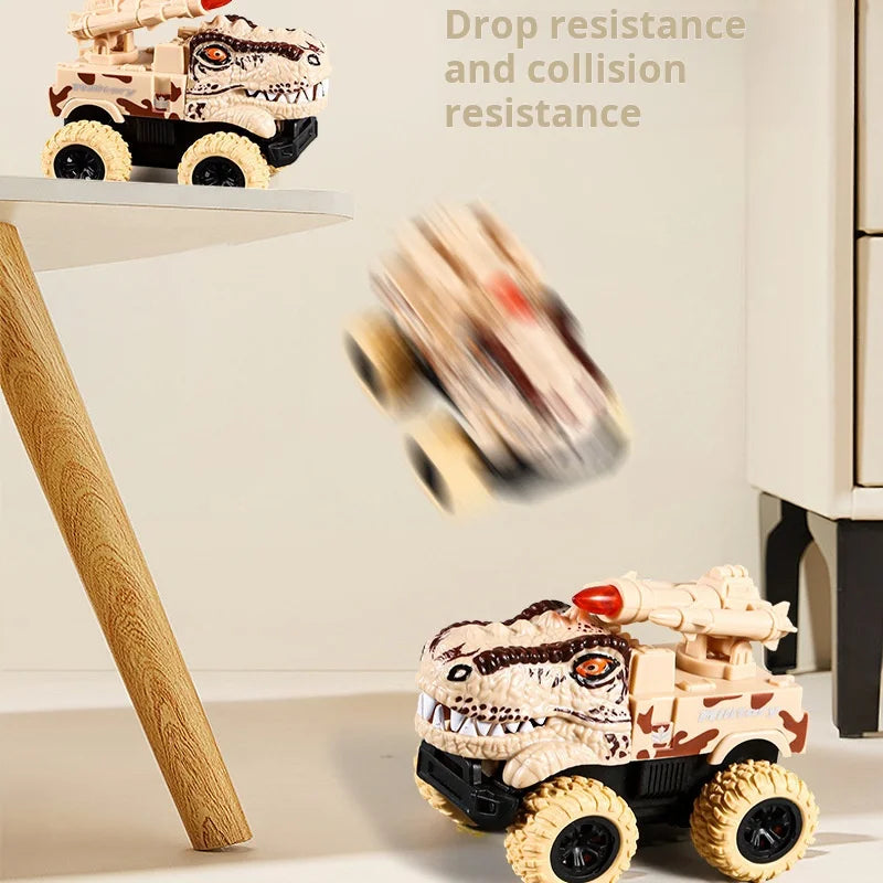 Pull Back Dinosaur Transport Truck with Dino Figures – Monster Truck Toy Set for Boys & Toddlers