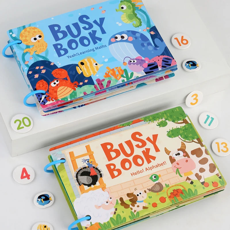 Montessori Reusable Sticker Book – DIY Scene Puzzle Learning Toy for Kids