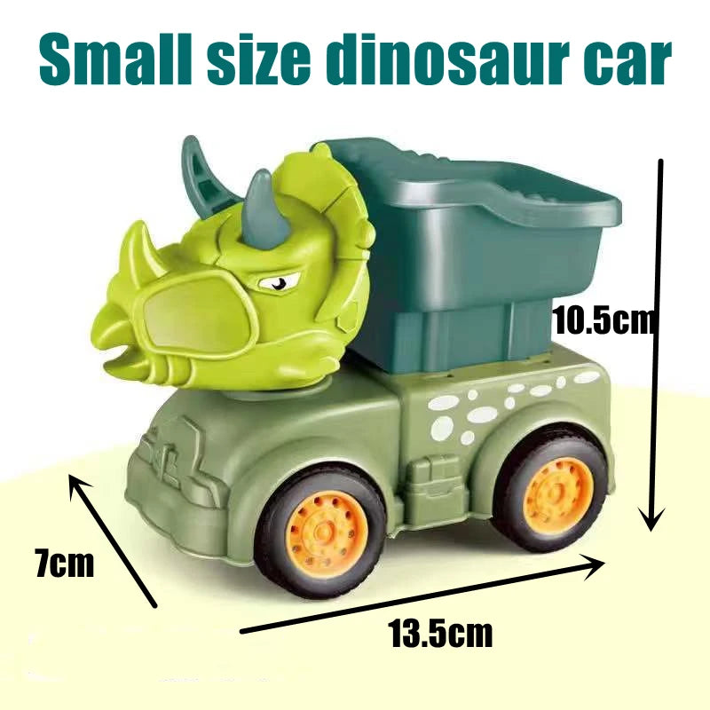 Dinosaur Construction Vehicle Toy Set – Excavator, Dump Truck & Engineering Car Toys for Kids